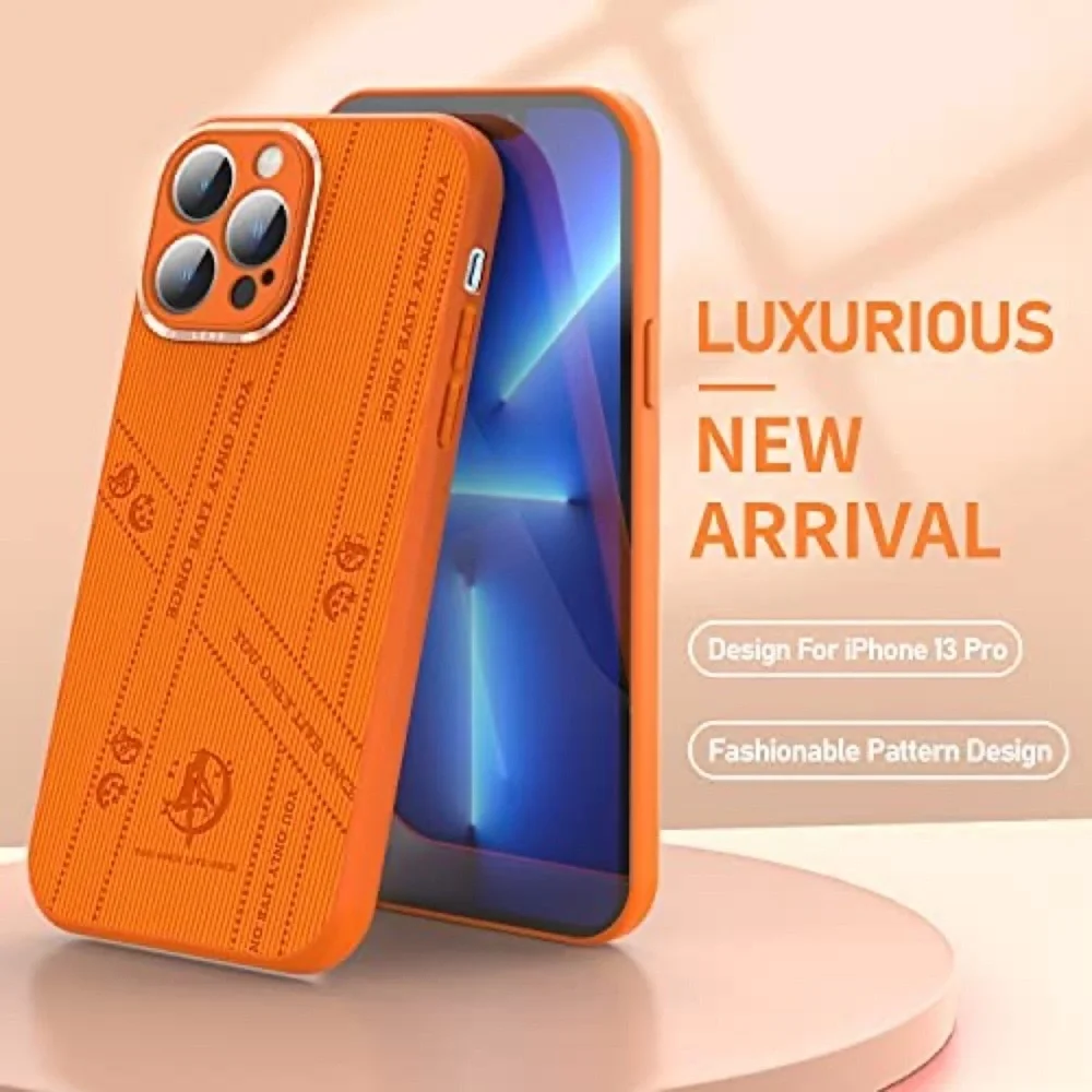 Ultra Thin Full Body Protective Soft Bumper iPhone 13 Pro 6.1” Case Orange